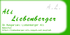 ali liebenberger business card